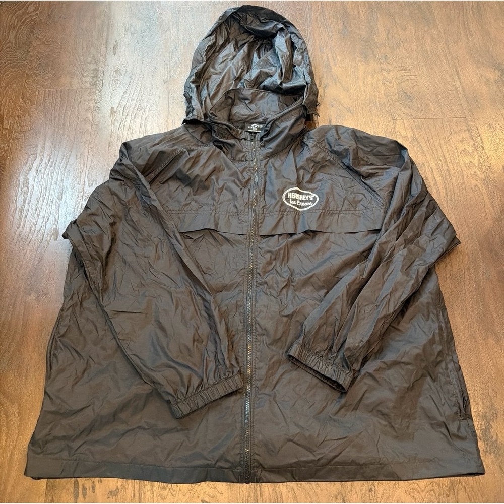 Men's Hershey's Ice Cream Rivers‎ End Windbreaker Jacket Zip Black 3x